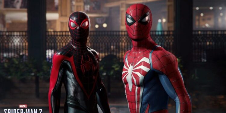 Marvel’s Spider-Man 2 به شما اجازه برخورد با مایلز یا پیتر را در شهر می‌دهد