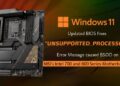 حل مشکل خطای UNSUPPORTED_PROCESSOR توسط MSI با اپدیت بایوس