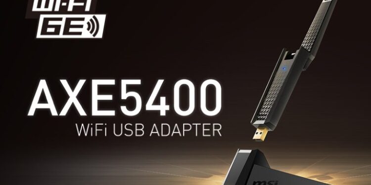 دانگل بیسیم سه بانده MSI AXE5400 سریع و مطمئن
