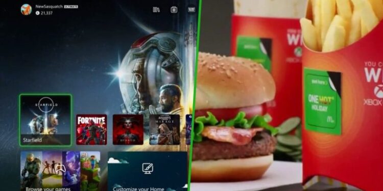 تبلیغ جدید مک دونالد در رابط کاربری Xbox جنجال‌آفرین شد