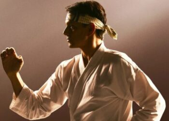 پوستر جدید فیلم Karate Kid: Legends جکی چان را نشان می‌دهد